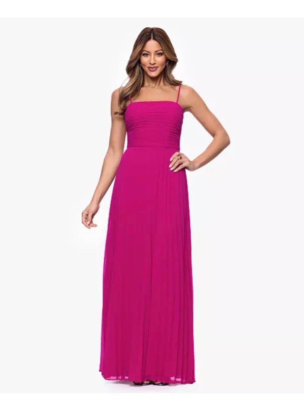 Xscape Women's Sleeveless Square Neck Gown